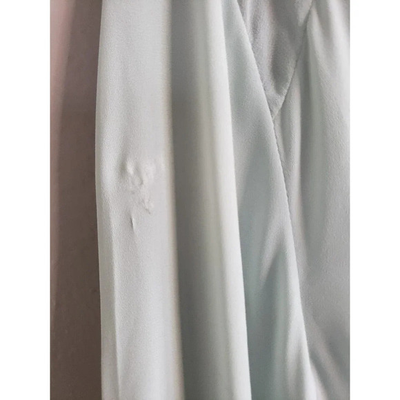 Rachel Roy Blouse Women's L Chiffon Green Pastel  Mint  Button Front Lightweight - Picture 11 of 11